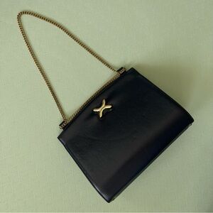 Vintage Crown Lewis Navy Shoulder Bag/Clutch